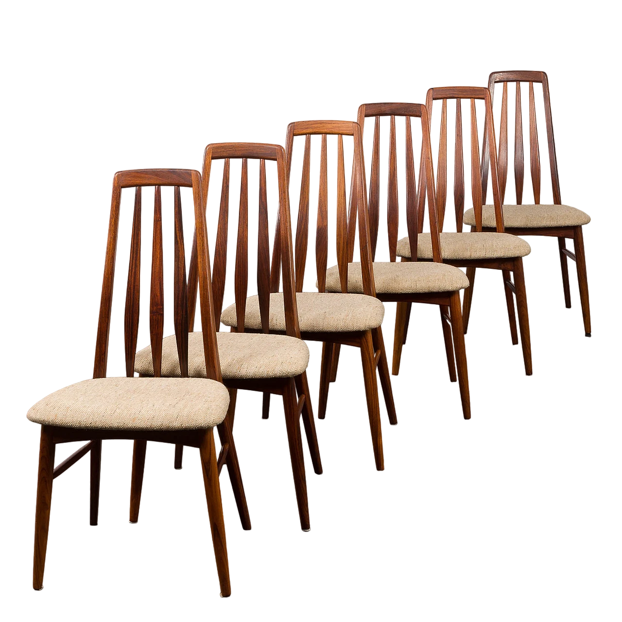 6 Eva chairs by Niels Koefoed for Koefoeds Hornslet, 1960s 2