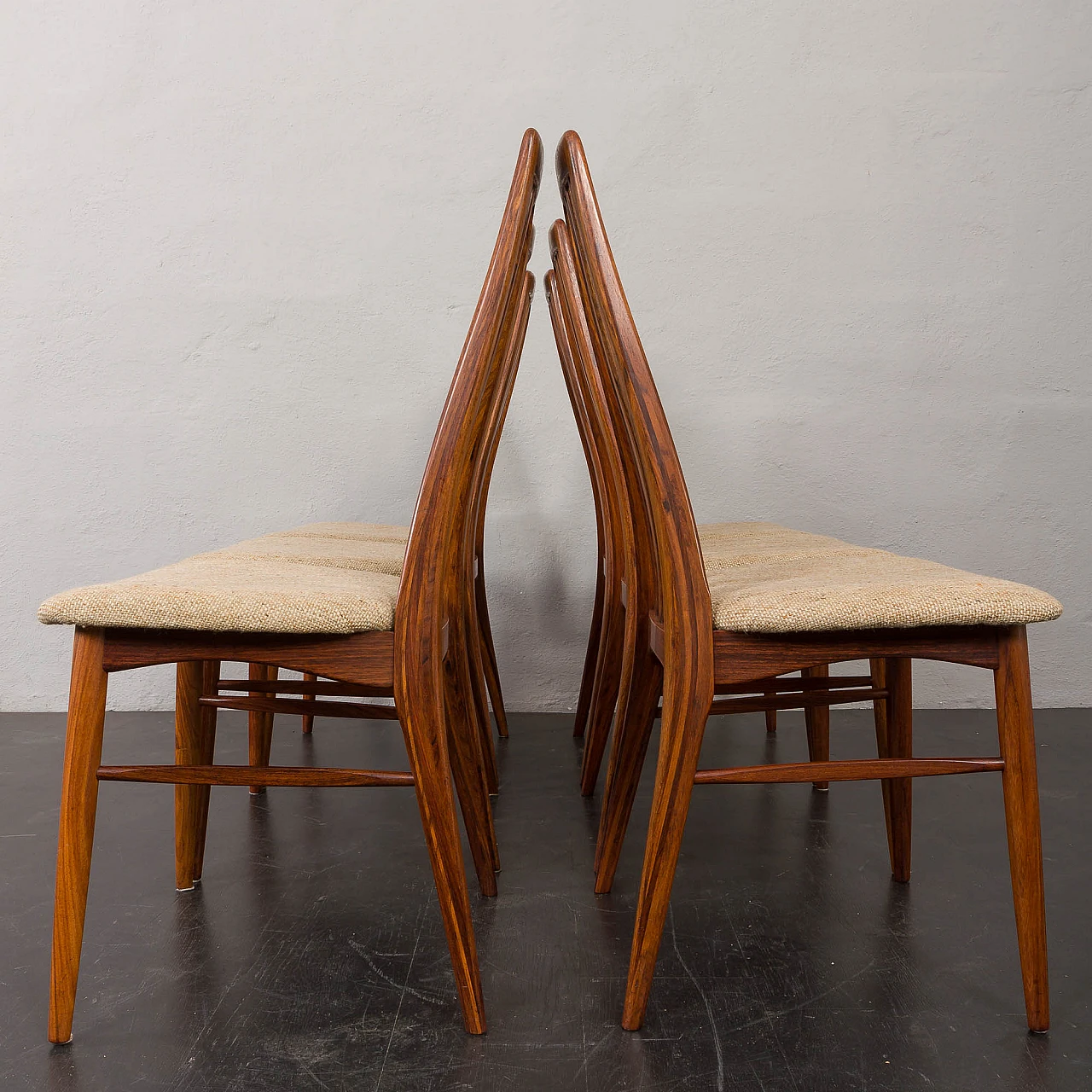 6 Eva chairs by Niels Koefoed for Koefoeds Hornslet, 1960s 9