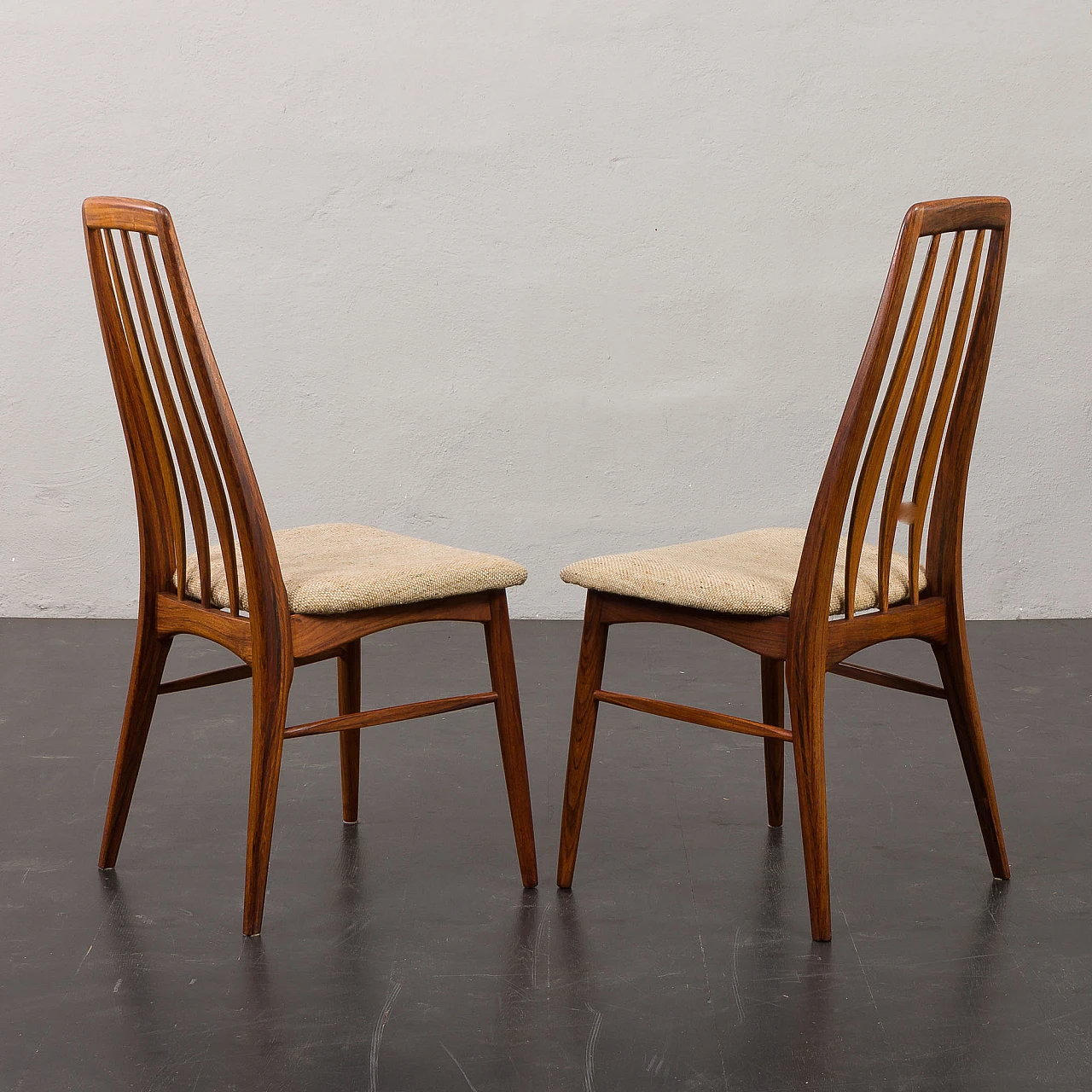 6 Eva chairs by Niels Koefoed for Koefoeds Hornslet, 1960s 25