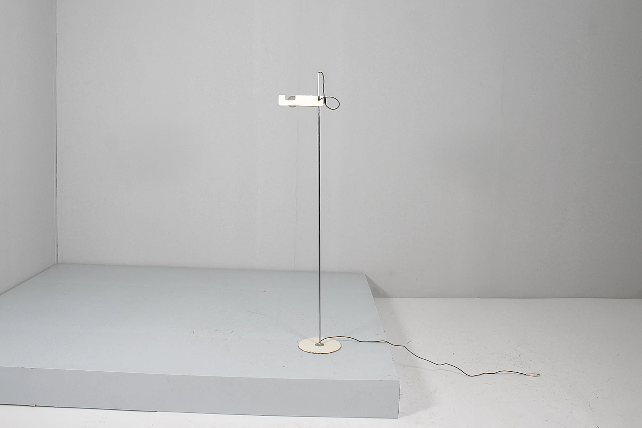 319 Spider white metal floor lamp by Joe Colombo for Oluce, 1965 4