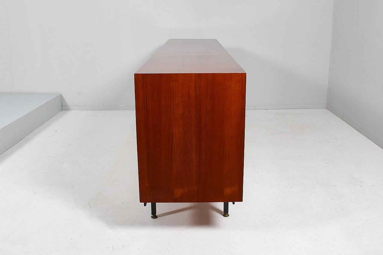 Wooden & metal sideboard with two doors in O. Borsani style, 1960s 7