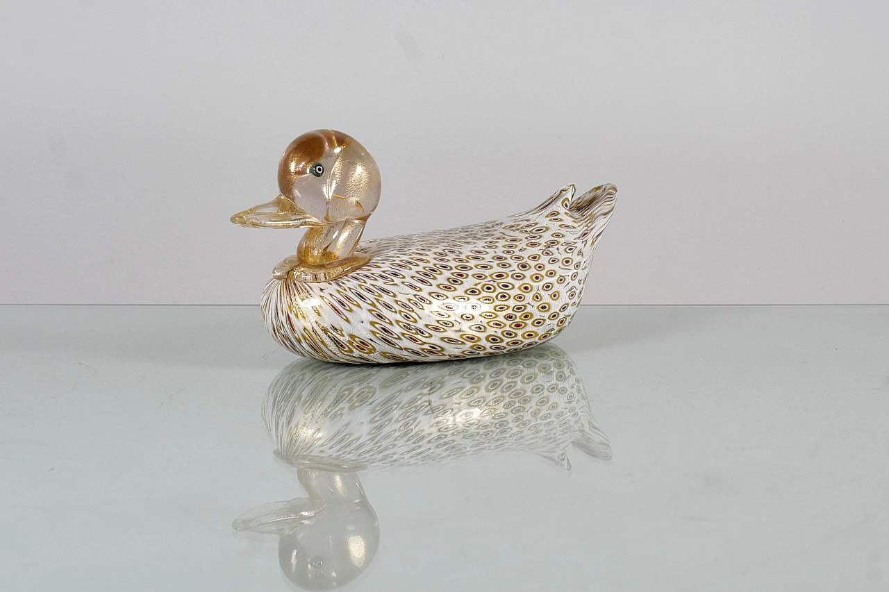 Murano glass duck sculpture attributed to Barbini, 1960s 2