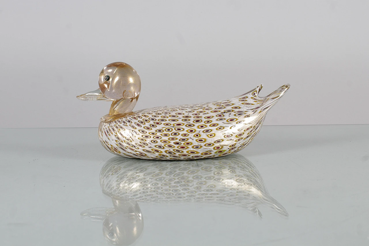 Murano glass duck sculpture attributed to Barbini, 1960s 3