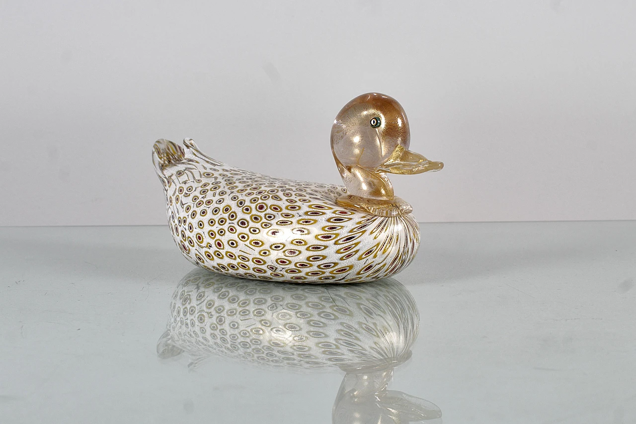 Murano glass duck sculpture attributed to Barbini, 1960s 5