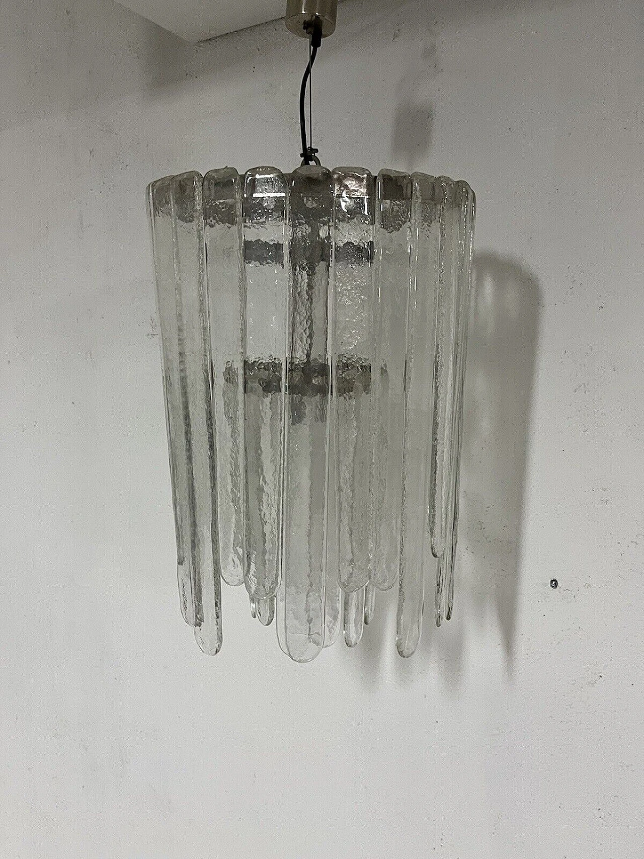 Lampadario in vetro di Murano di C. Nason per Mazzega, anni '60 1