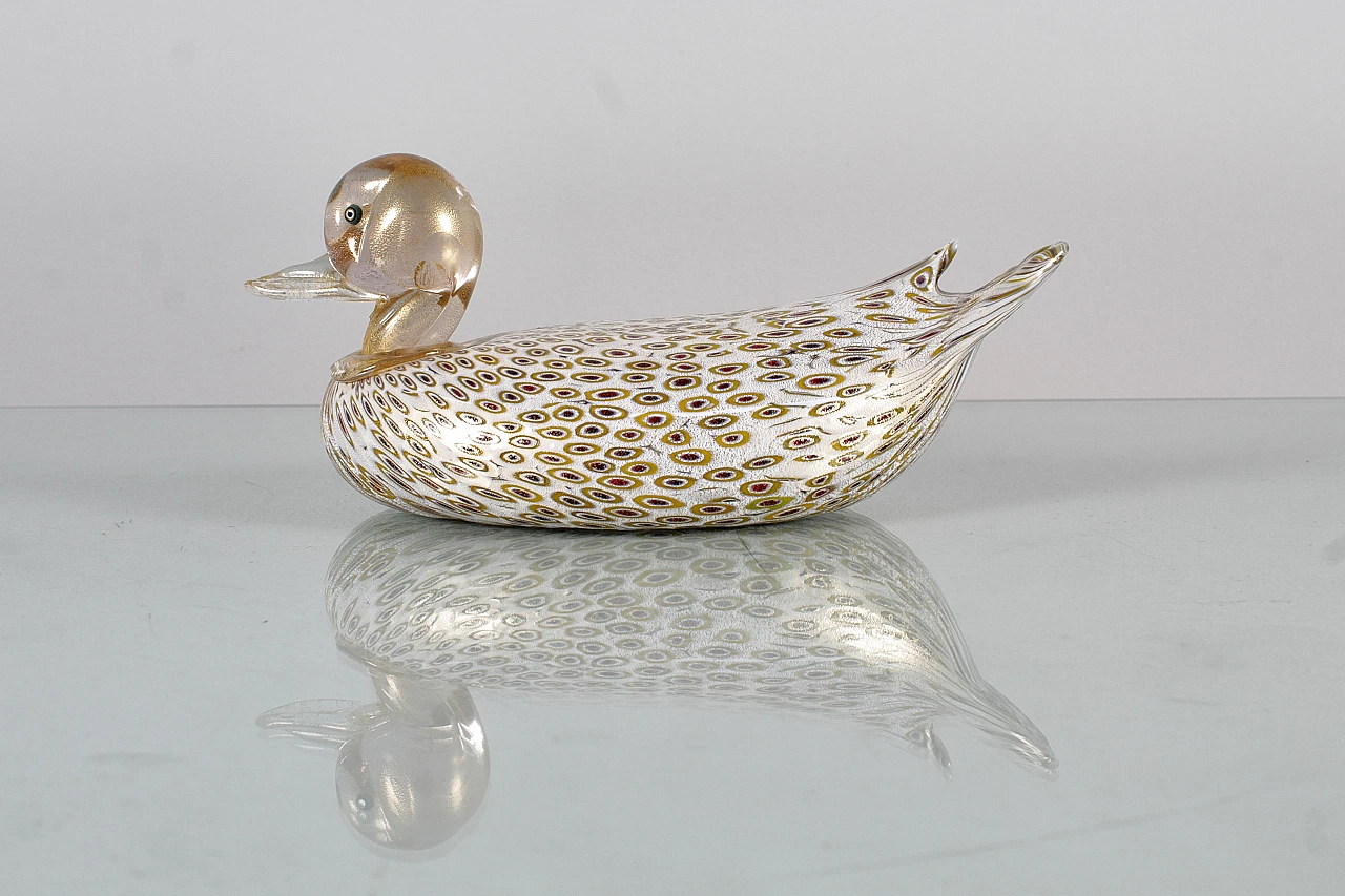 Murano glass duck sculpture attributed to Barbini, 1960s 10