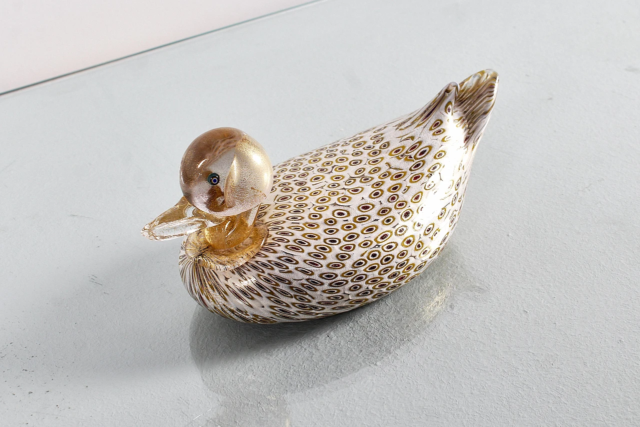 Murano glass duck sculpture attributed to Barbini, 1960s 14