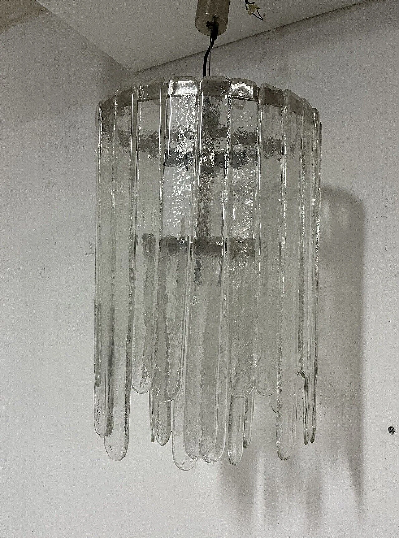 Lampadario in vetro di Murano di C. Nason per Mazzega, anni '60 4