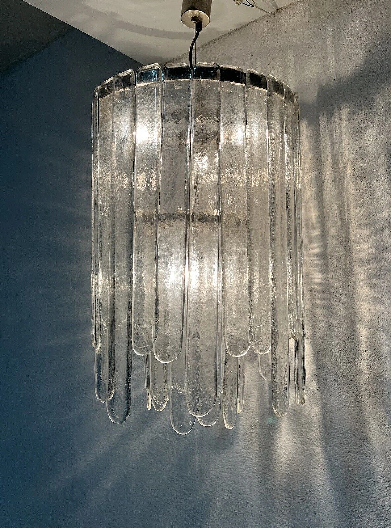 Lampadario in vetro di Murano di C. Nason per Mazzega, anni '60 6