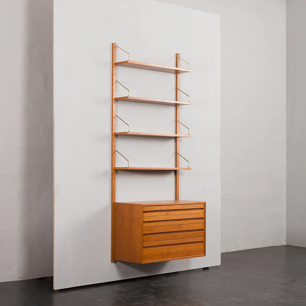 Teak and brass bookcase by Poul Cadovius for Cado, 1960s 1