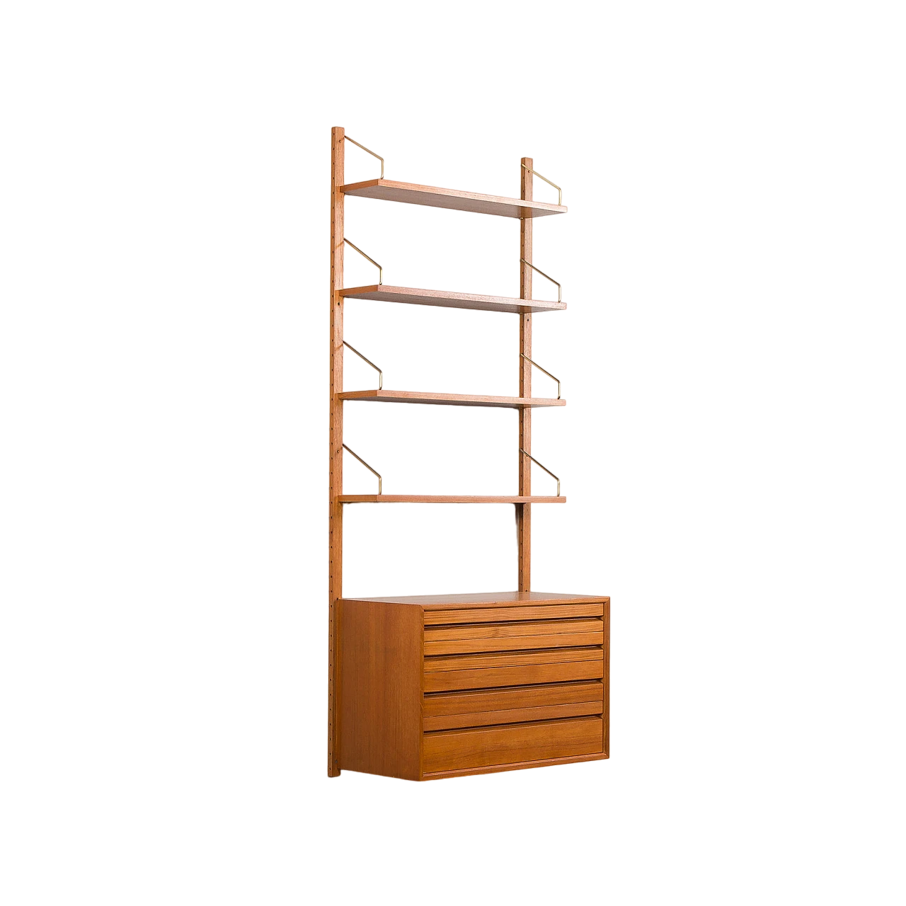 Teak and brass bookcase by Poul Cadovius for Cado, 1960s 2