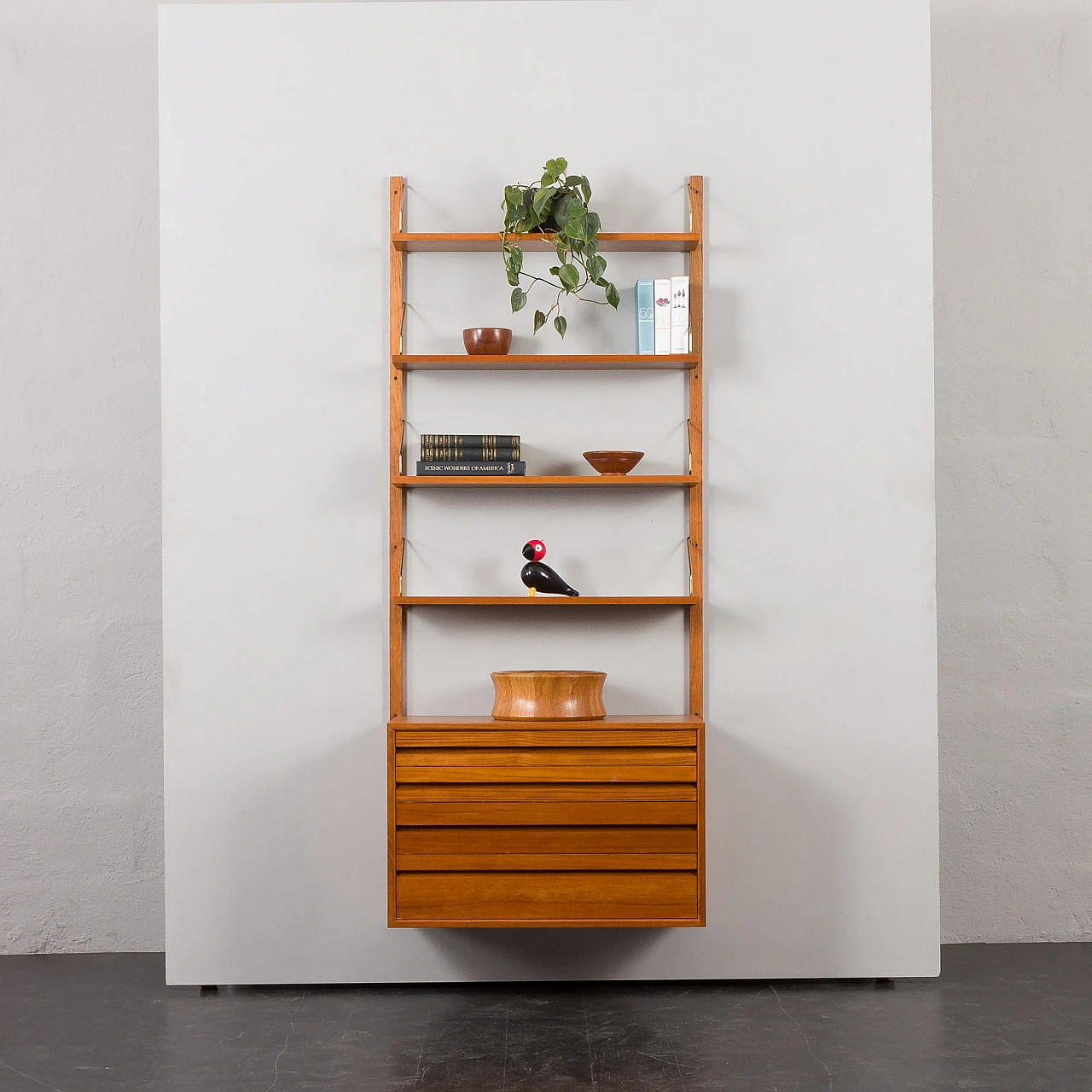 Teak and brass bookcase by Poul Cadovius for Cado, 1960s 3