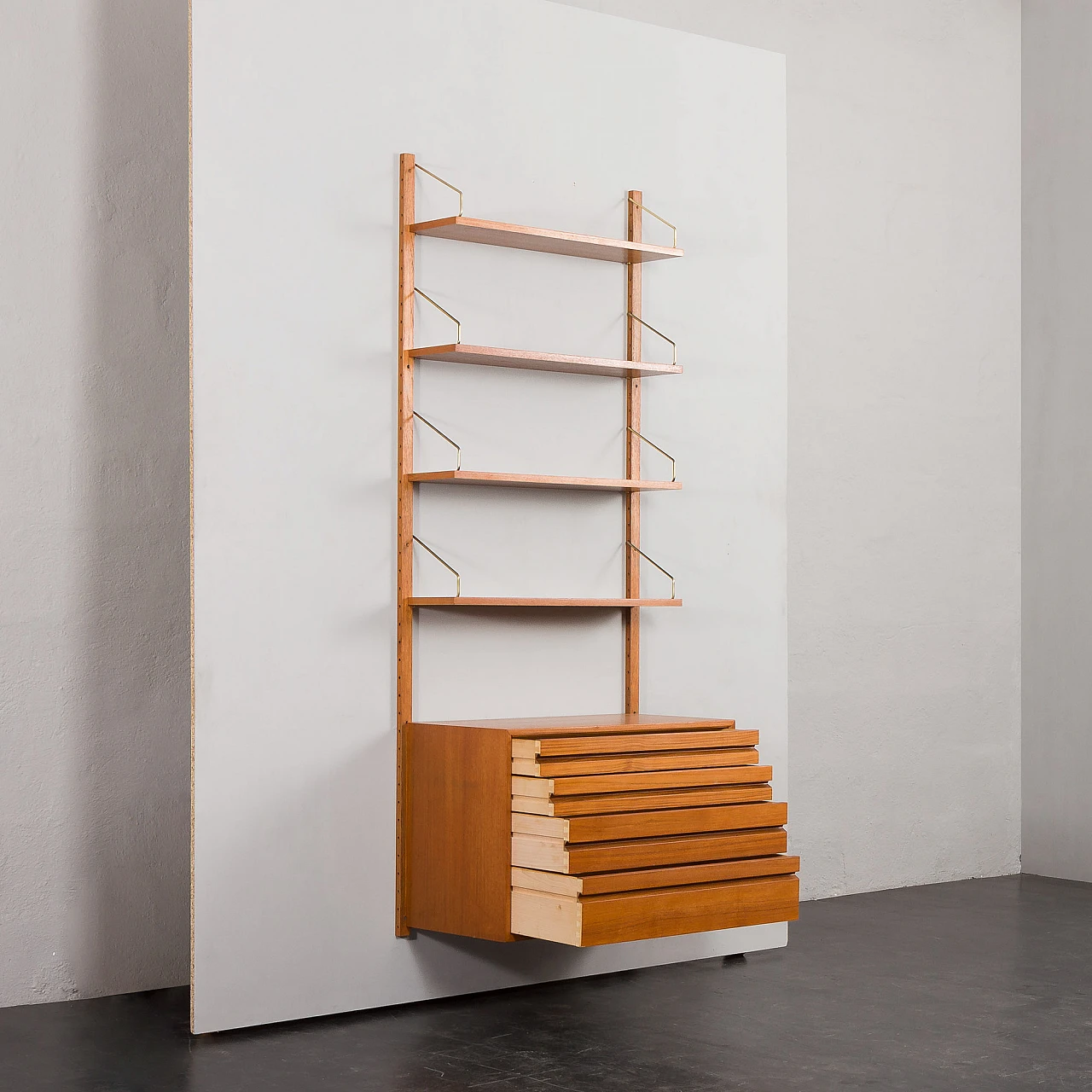 Teak and brass bookcase by Poul Cadovius for Cado, 1960s 4