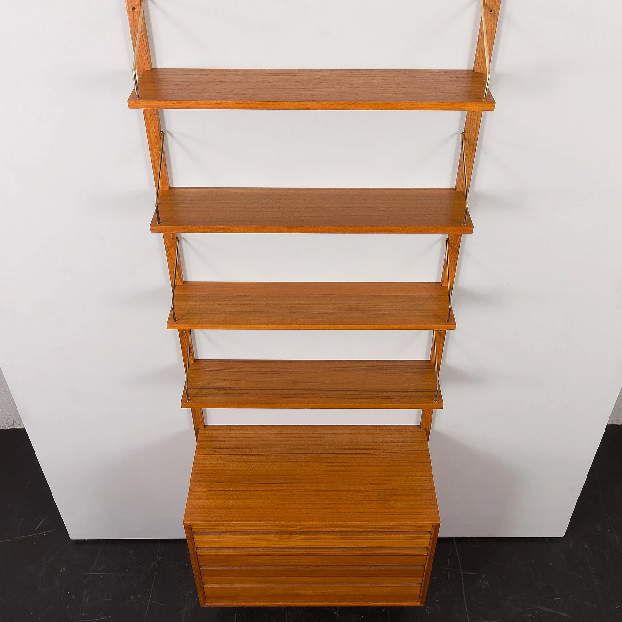 Teak and brass bookcase by Poul Cadovius for Cado, 1960s 6