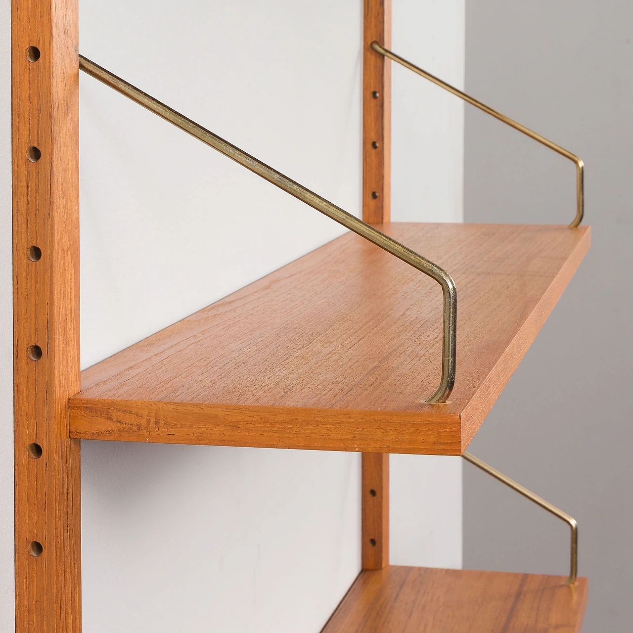 Teak and brass bookcase by Poul Cadovius for Cado, 1960s 10