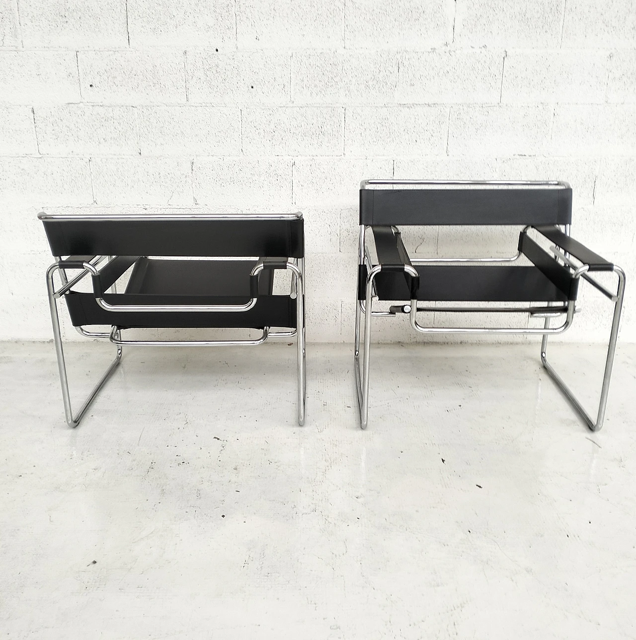 Pair of Wassily armchairs by Marcel Breuer for Gavina, 1970s 19