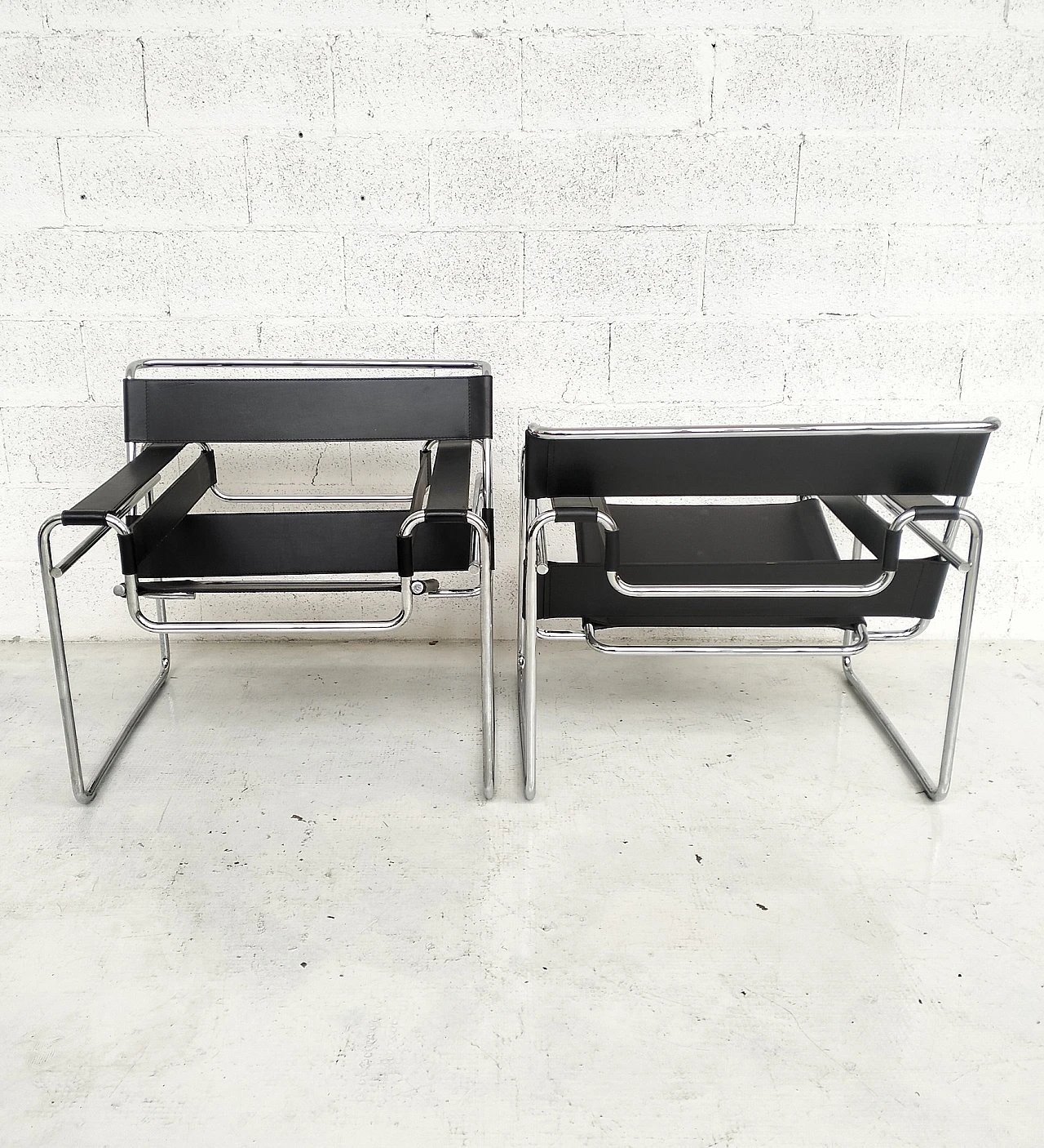 Pair of Wassily armchairs by Marcel Breuer for Gavina, 1970s 20