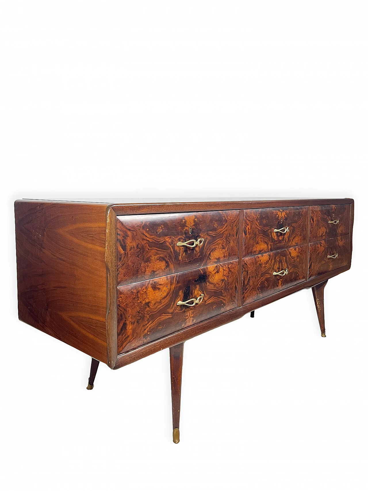 Walnut chest of drawers in the style of Ico Parisi, 1950s 3