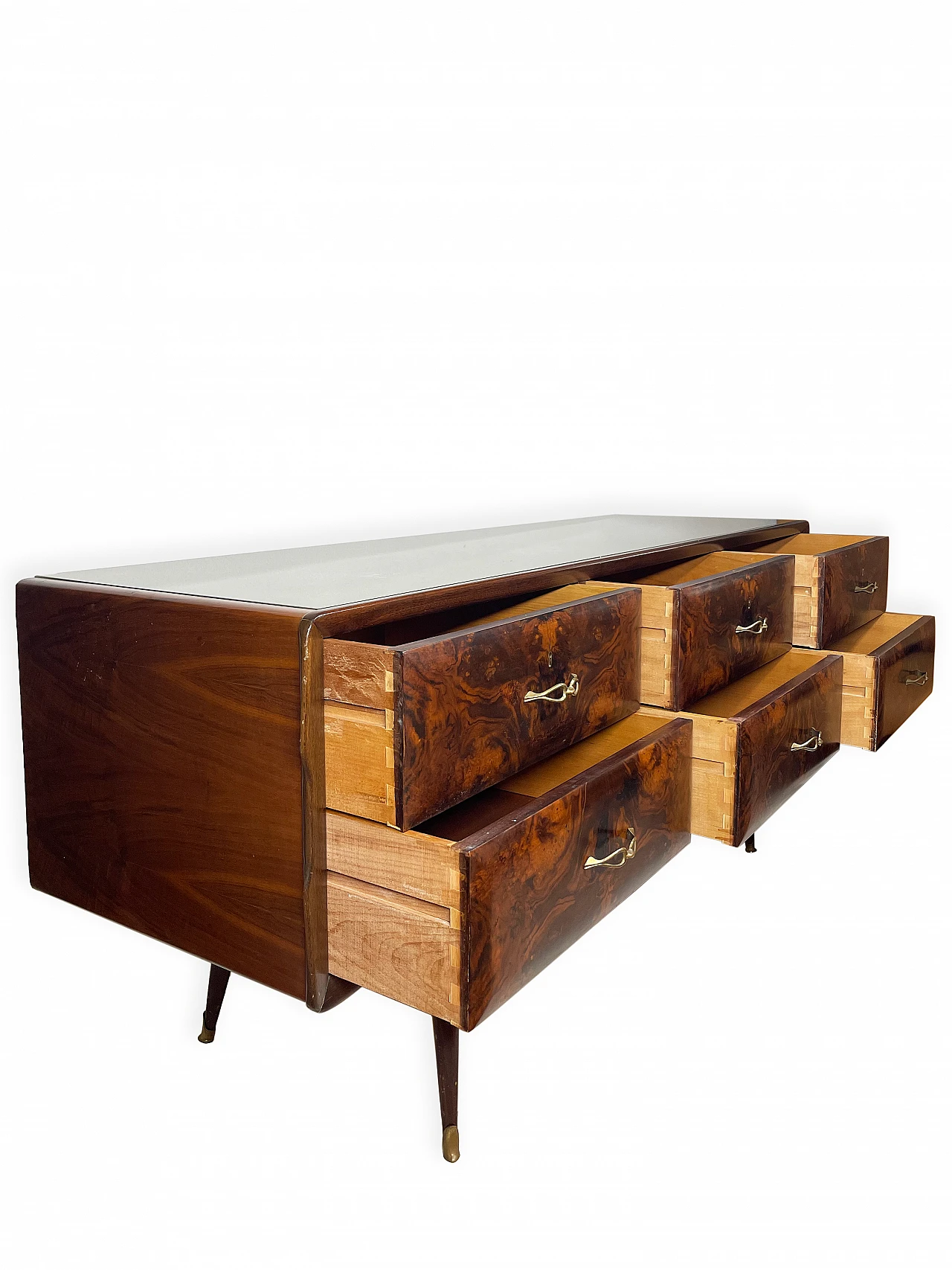 Walnut chest of drawers in the style of Ico Parisi, 1950s 5