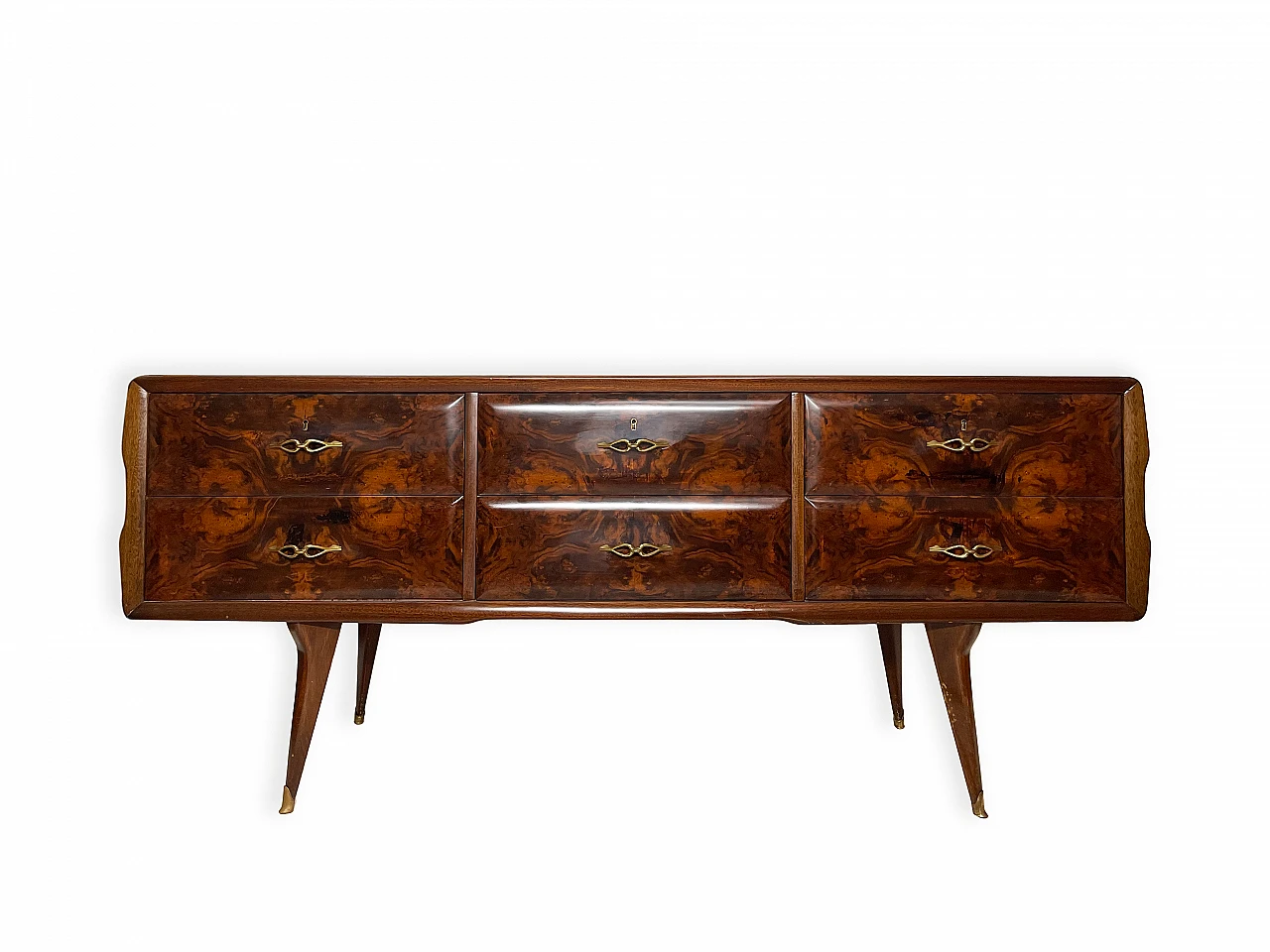 Walnut chest of drawers in the style of Ico Parisi, 1950s 6