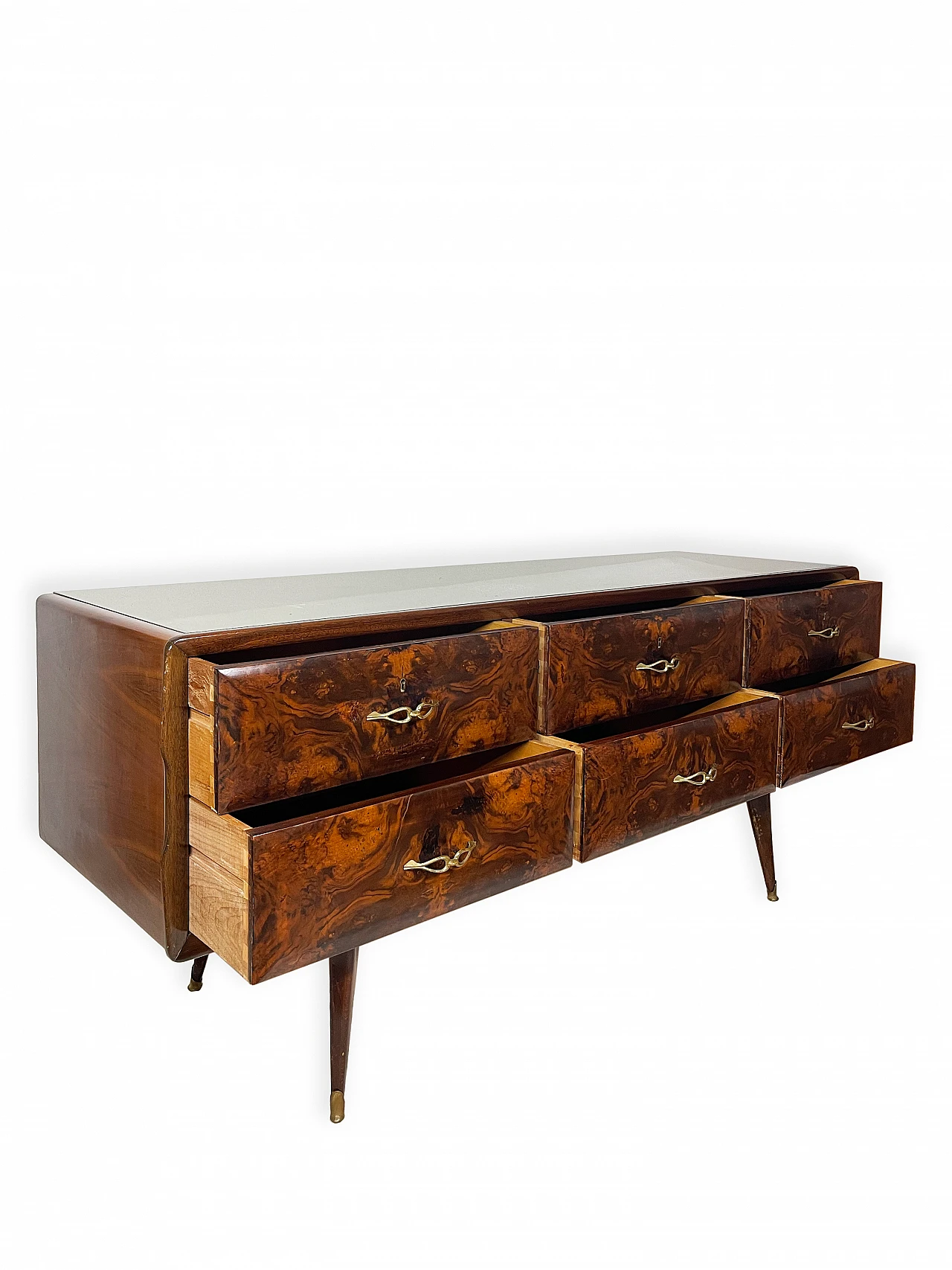 Walnut chest of drawers in the style of Ico Parisi, 1950s 13