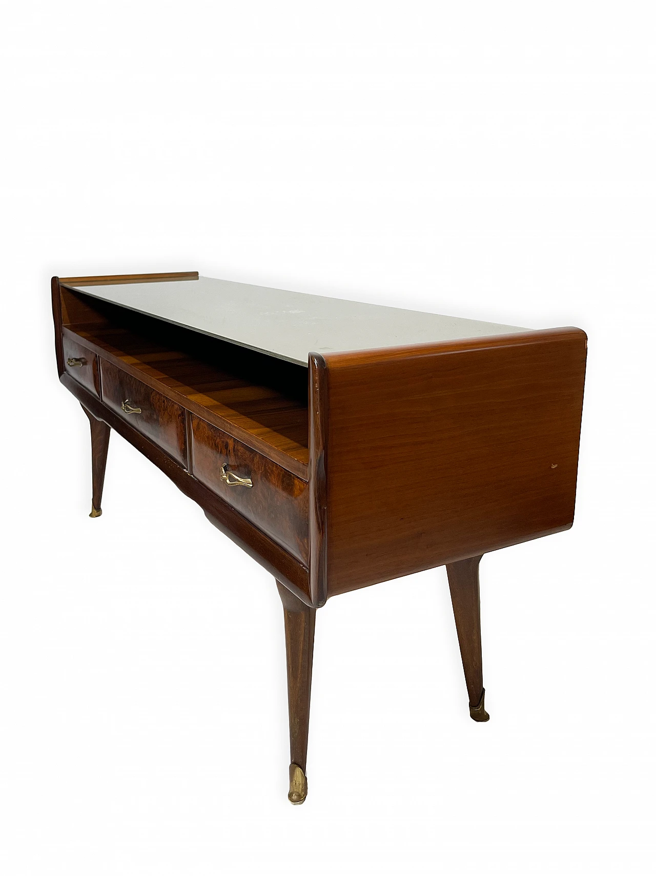 Walnut console table in the style of Ico Parisi, 1950s 20