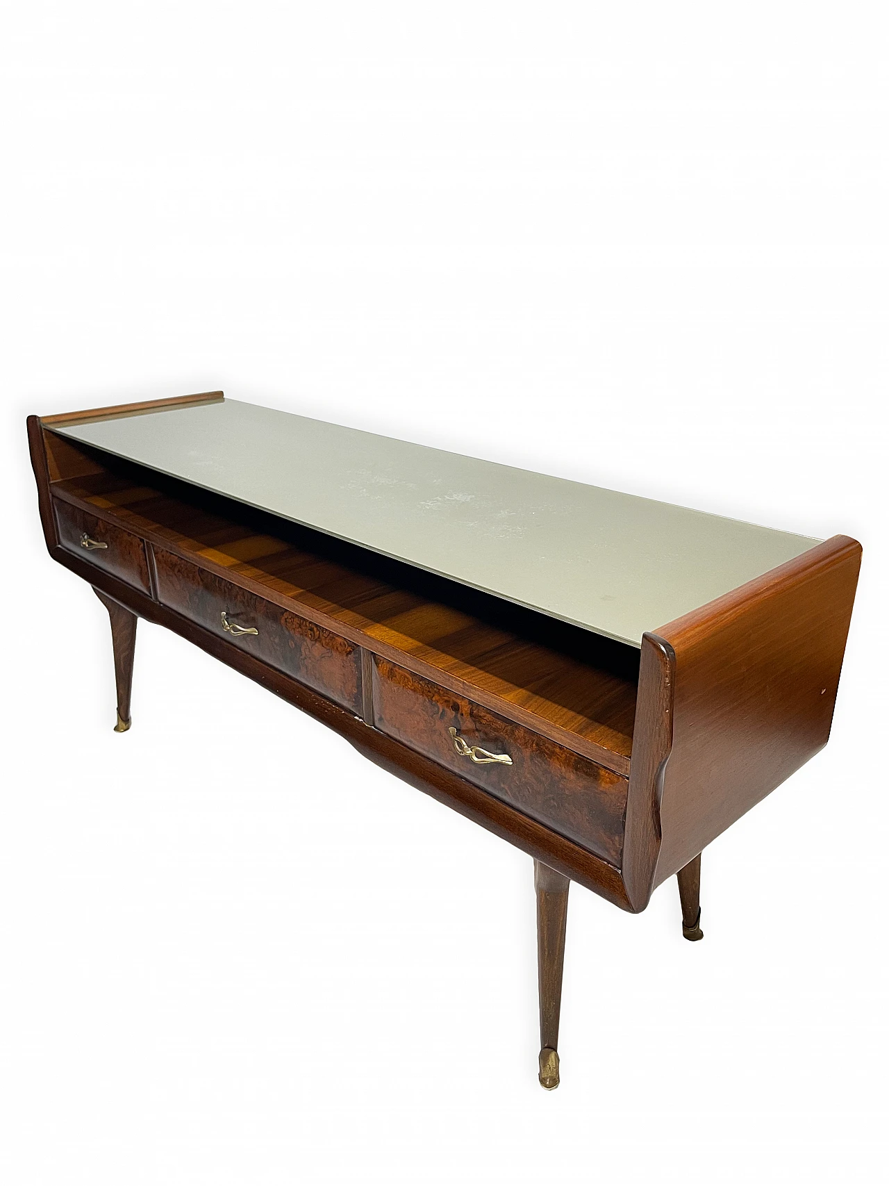 Walnut console table in the style of Ico Parisi, 1950s 21