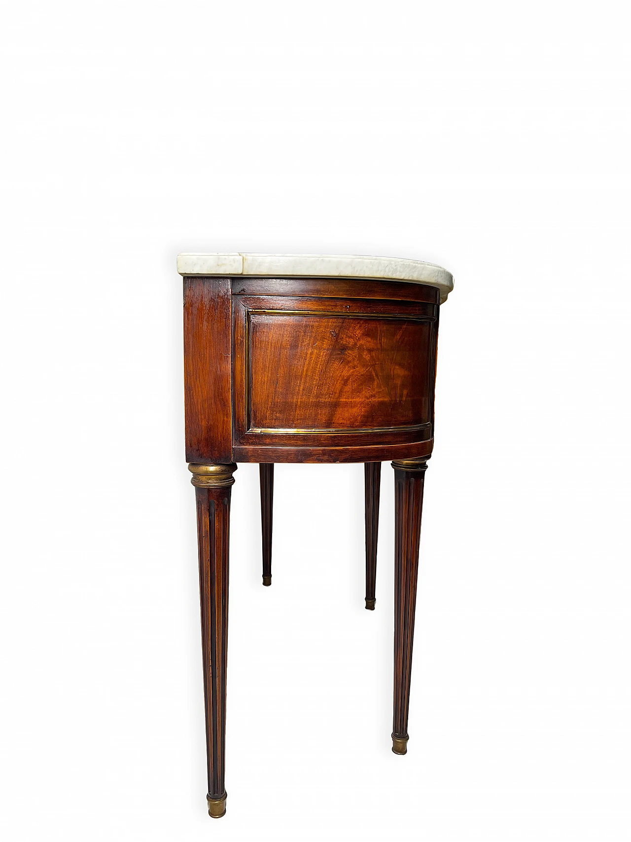 Louis XVI mahogany feather console table, 19th century 9