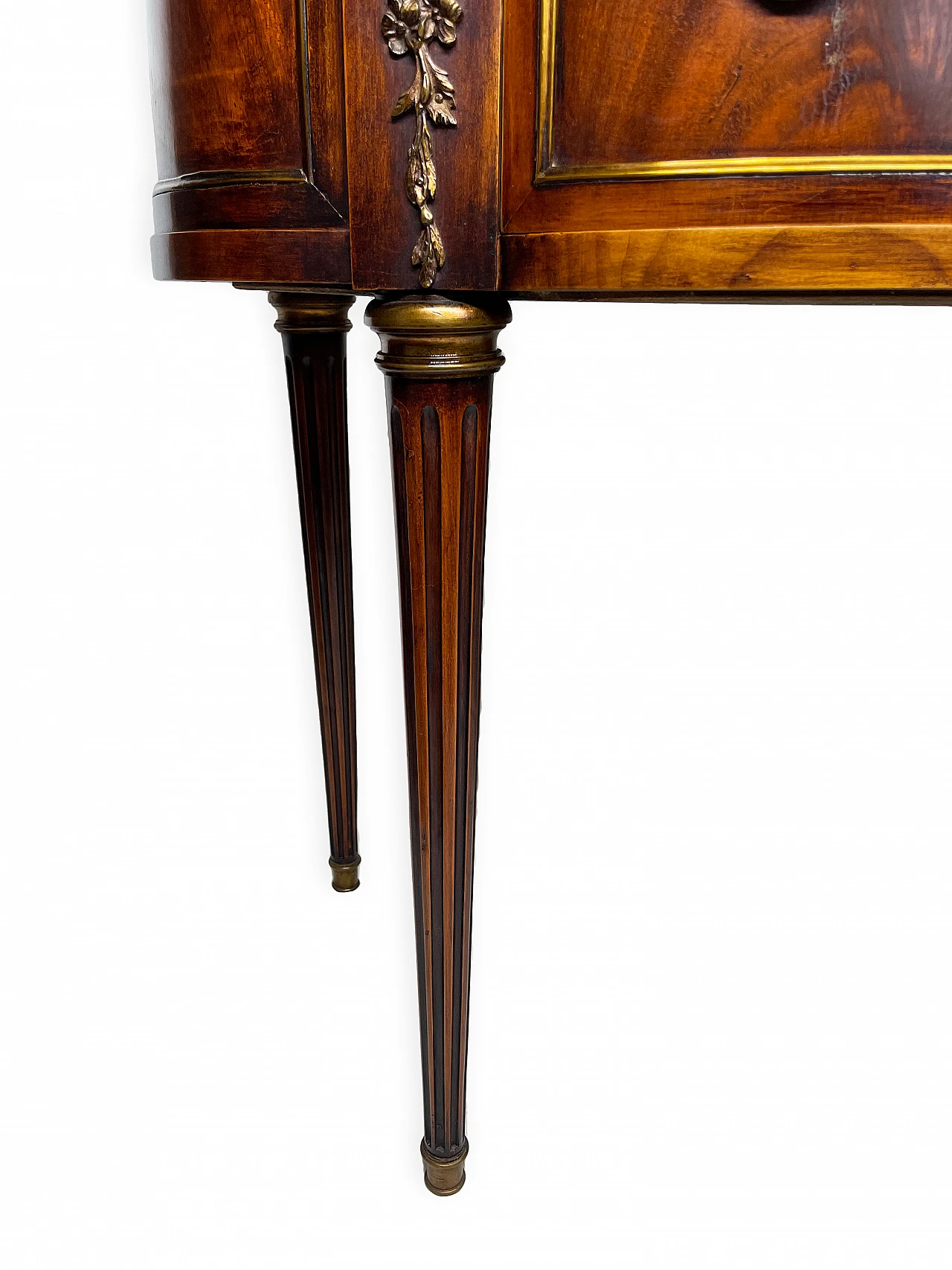 Louis XVI mahogany feather console table, 19th century 20