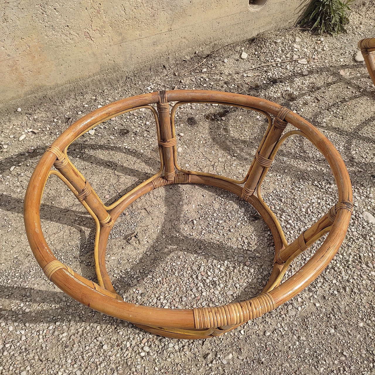 Pair of Italian bamboo armchairs, 1970s 4