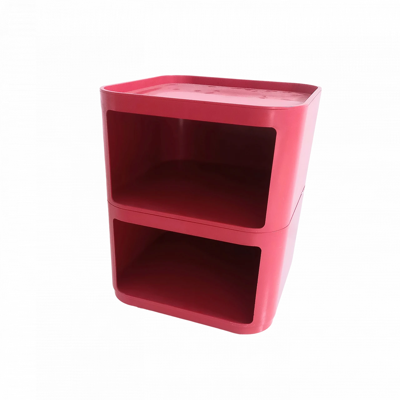 Red bedside table by Anna Castelli Ferrieri for Kartell, 1970s 8