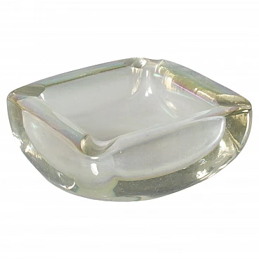 Iridescent Murano glass ashtray by A. Seguso, 1940s