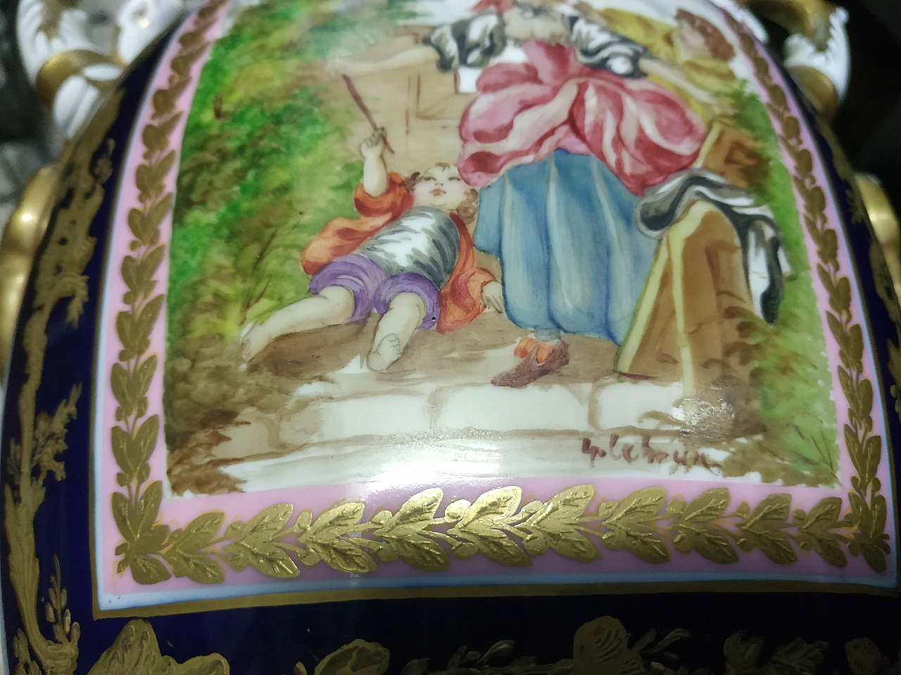 Coppia di vasi in porcellana Sevres, '800 11