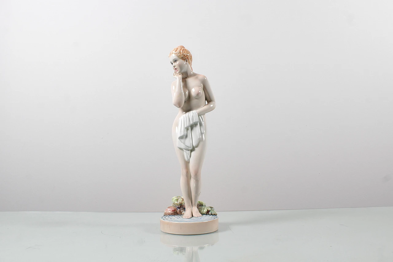 Giovanni Ronzan, female nude, porcelain sculpture, 1950s 2