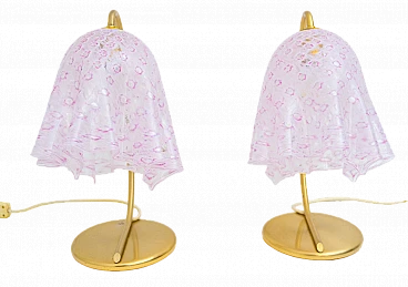 Pair of Fazzoletto table lamps by La Murrina, 1960s