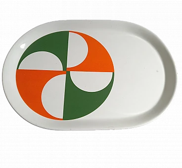 Piatto in ceramica di Gio Ponti per Ceramica Franco Pozzi, anni '60