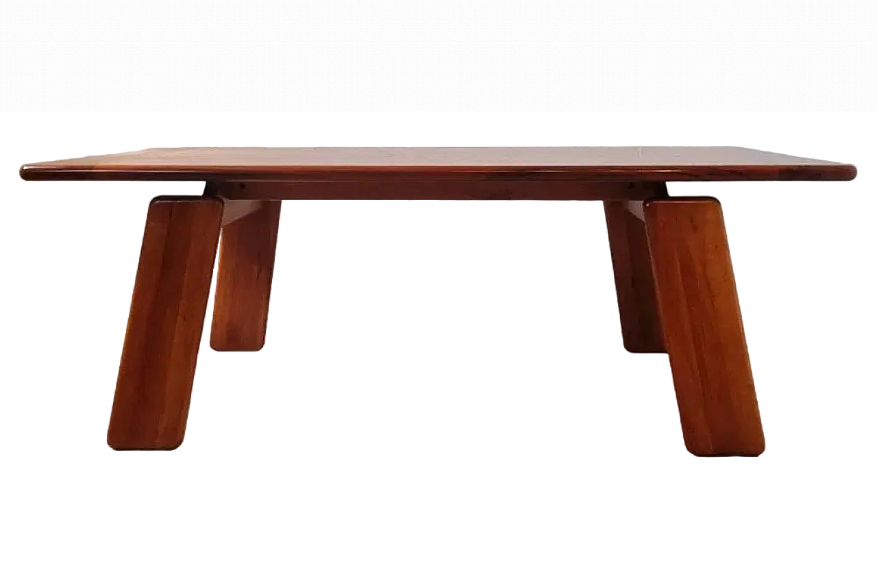 Sapporo walnut table by Mario Marenco for Mobilgirgi, 1970s 5