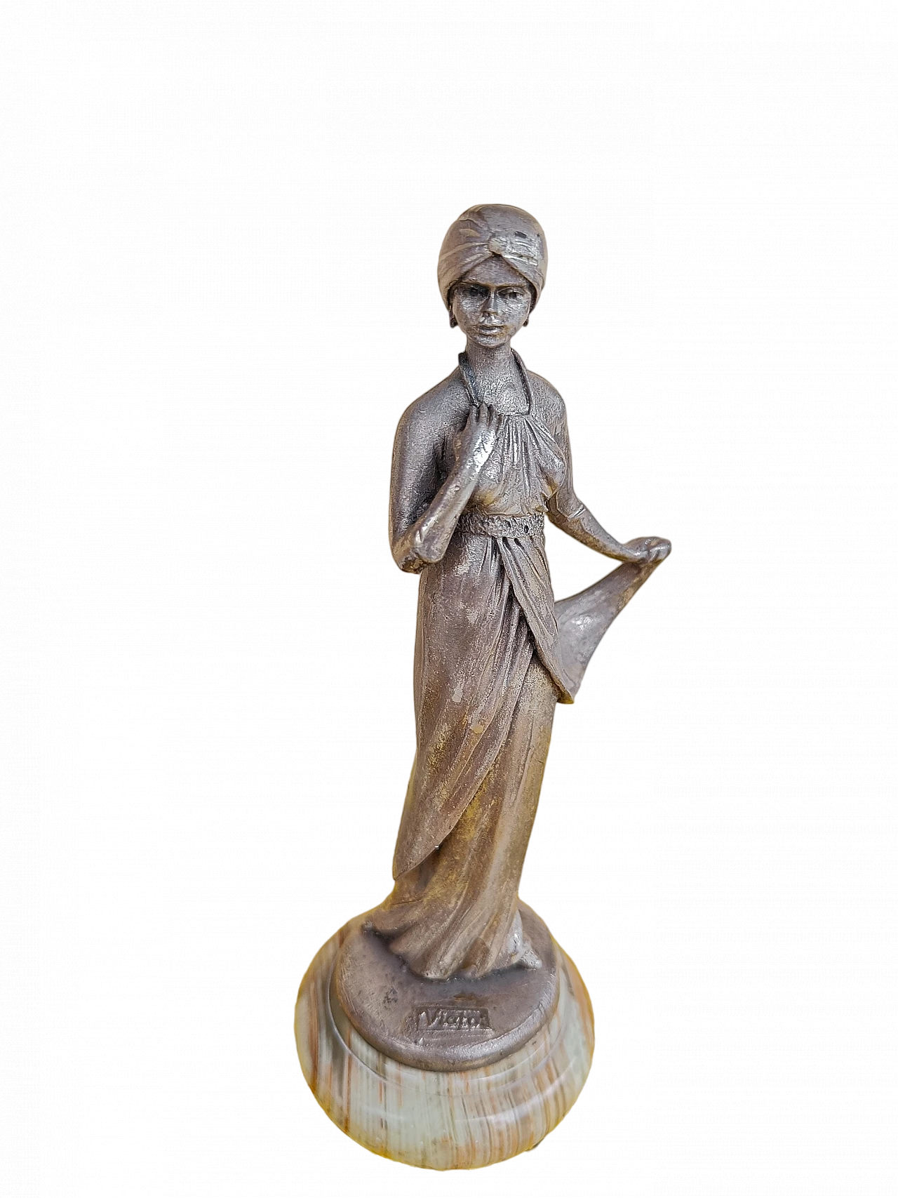 Statuetta Art Decò in argento 800, inizio '900 12