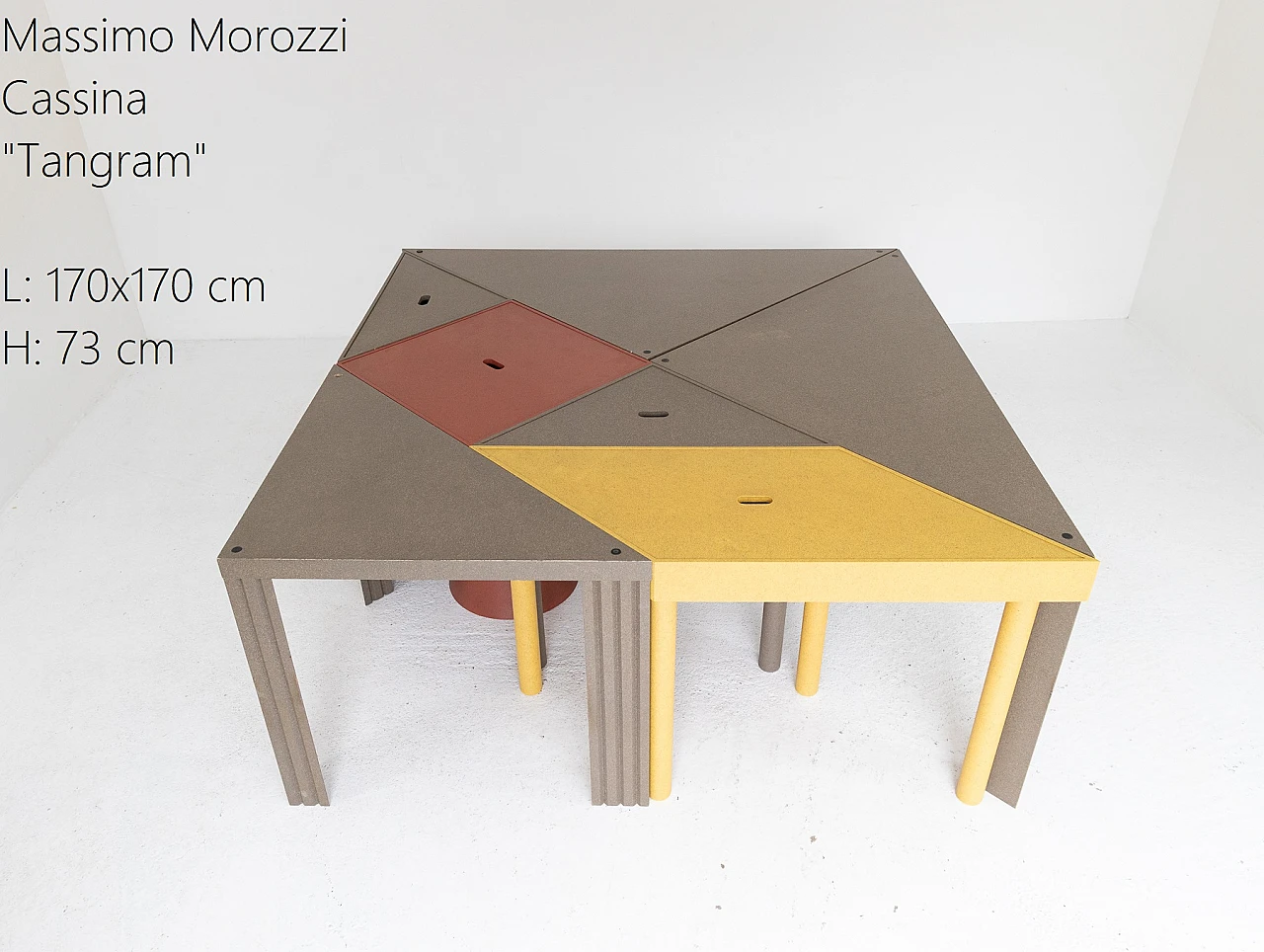 Tangram modular table by Massimo Morozzi for Cassina, 1980s 1