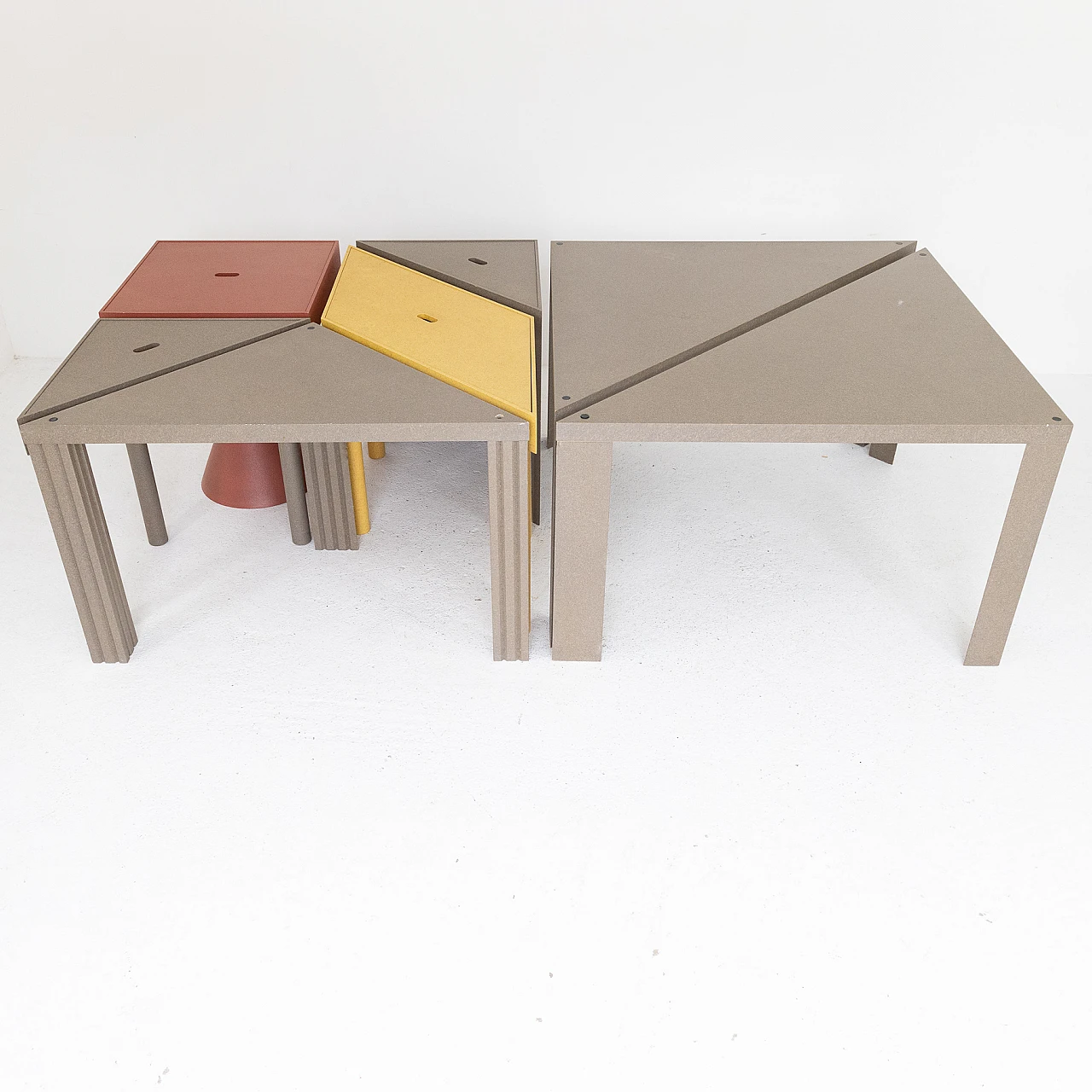 Tangram modular table by Massimo Morozzi for Cassina, 1980s 4