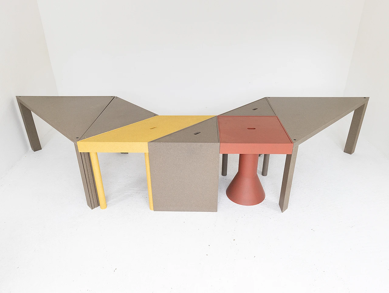 Tangram modular table by Massimo Morozzi for Cassina, 1980s 10