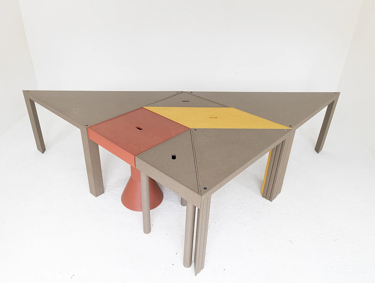 Tangram modular table by Massimo Morozzi for Cassina, 1980s 11