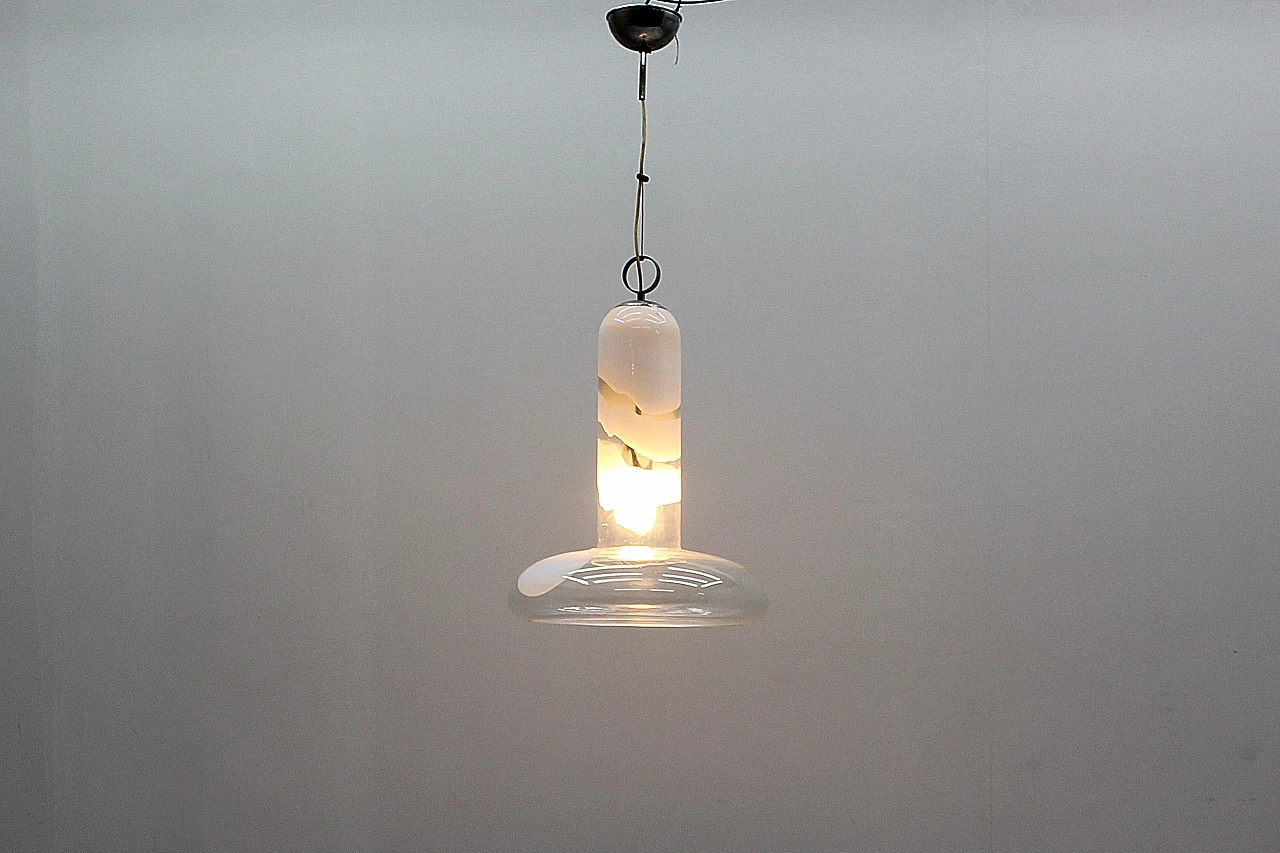 Glass chandelier attributed to Carlo Nason for Mazzega, 1960s 3