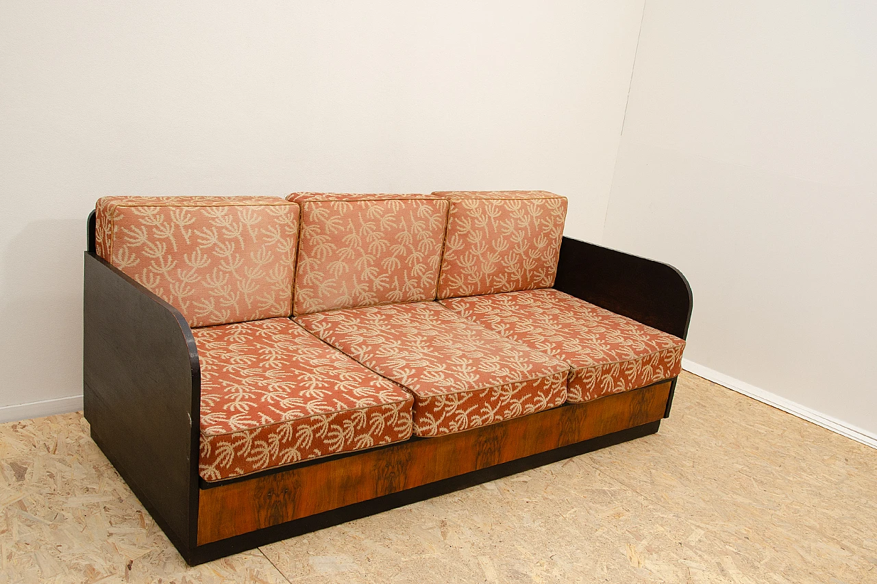 Art Deco sofa bed by Jindřich Halabala, 1930s 3