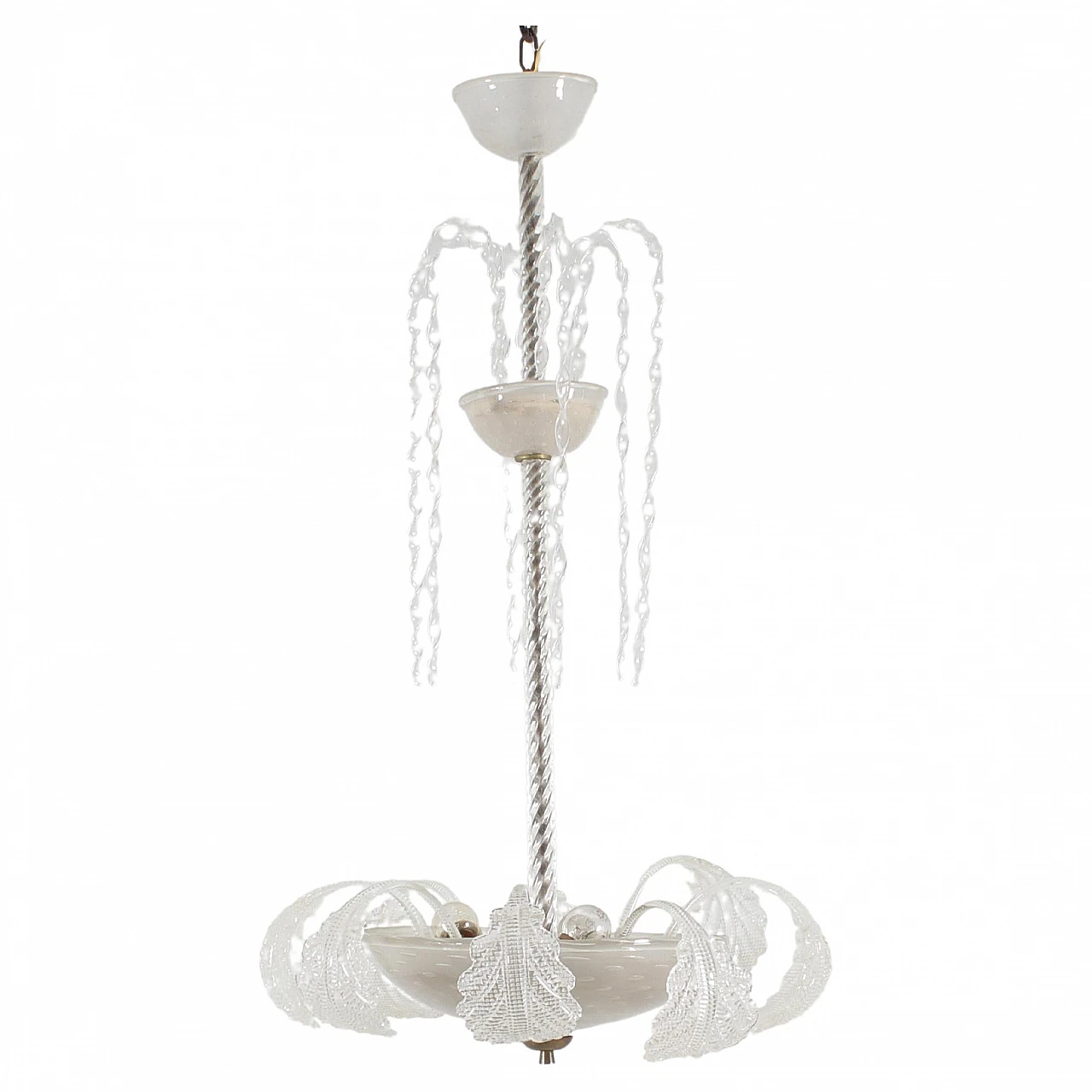 Murano glass chandelier attributed to Barovier & Toso, 1930s 1