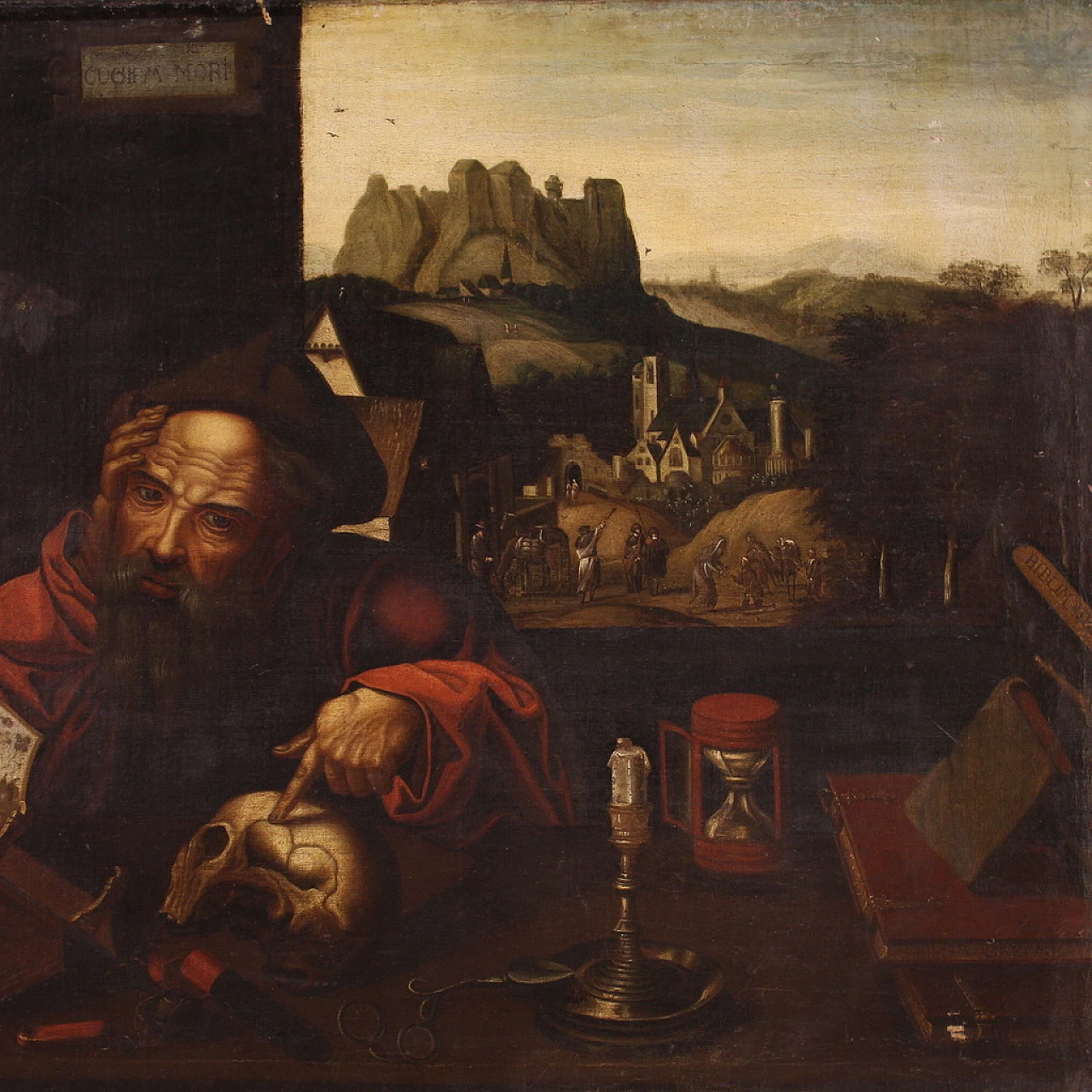 Flemish school, St. Jerome in his study, oil on canvas, 17th century 1