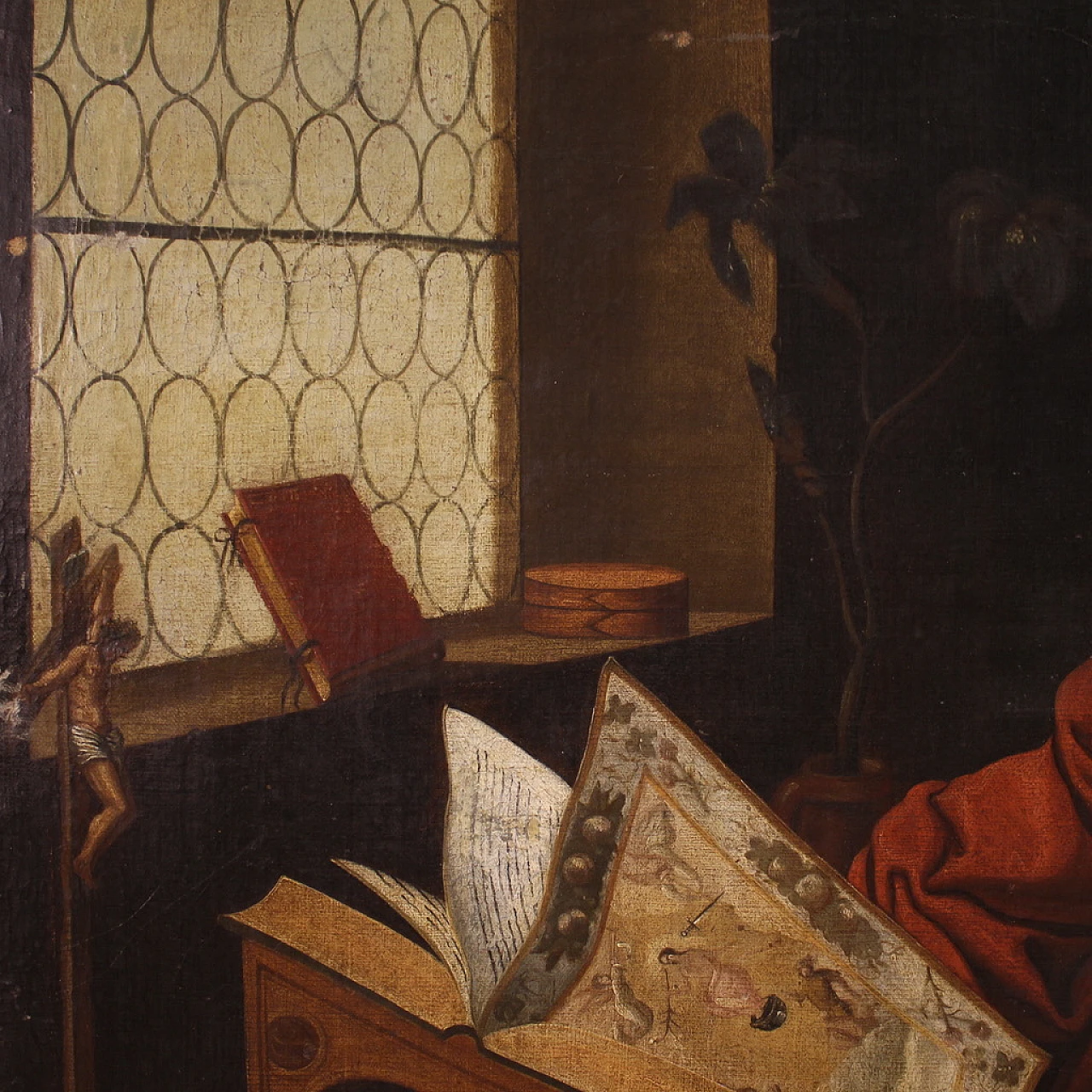 Flemish school, St. Jerome in his study, oil on canvas, 17th century 11