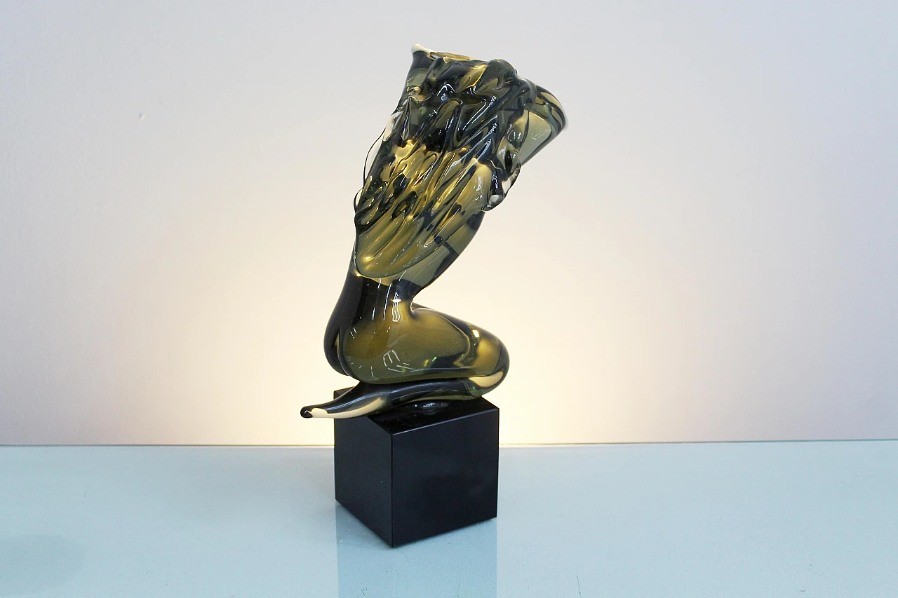Glass female nude sculpture attributed to Rosin, 1970s 10