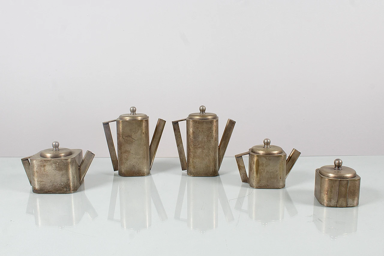 Nickel silver breakfast service, 1930s 2