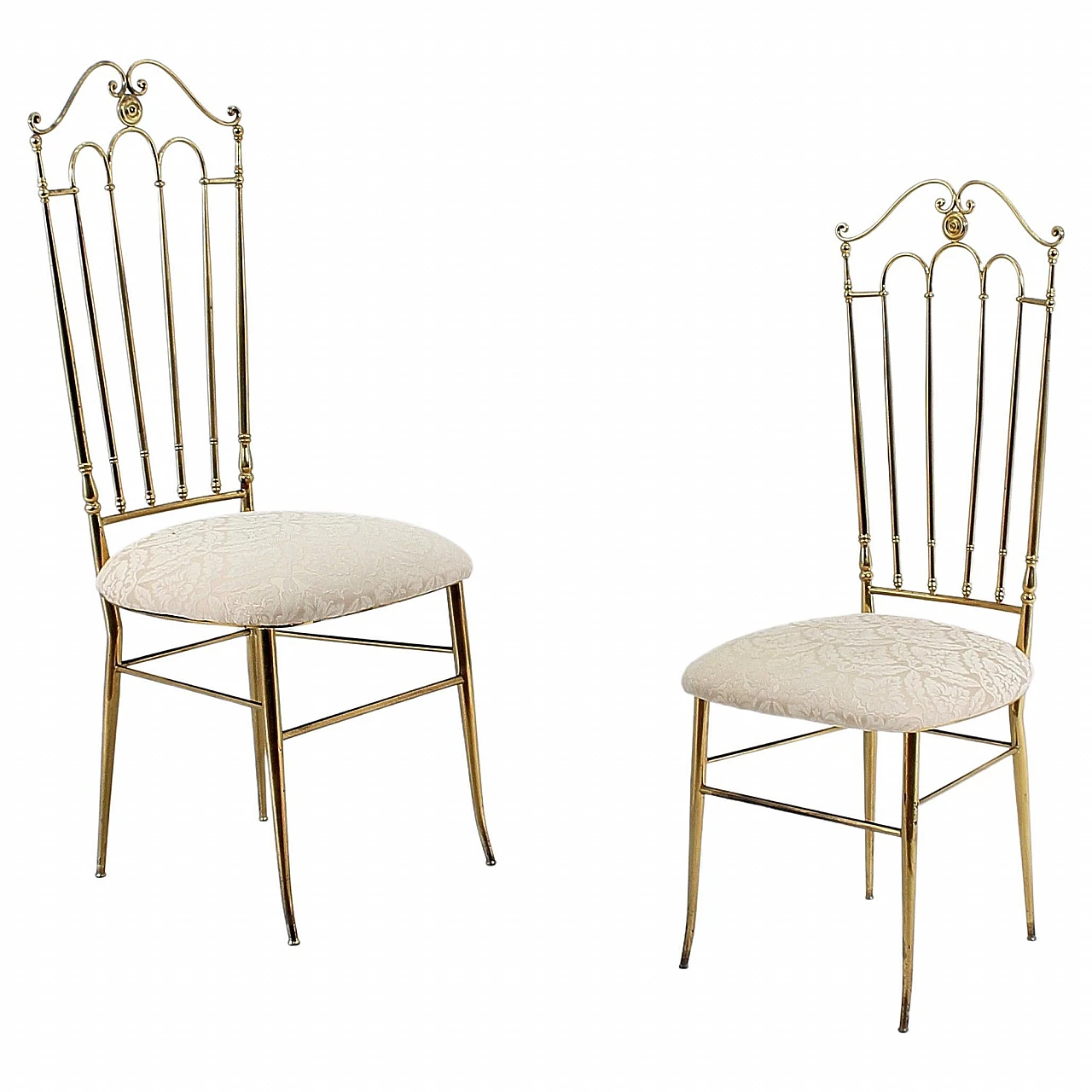 Pair of Chiavari chairs attributed to Gaetano Descalzi, 1950s 1